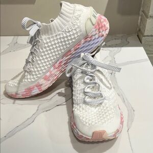 NOBULL White and Pink Textured Sneakers size 10
